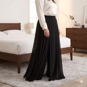 ELEMENTZ Black Wide-Leg Women's Pants. Size PXL